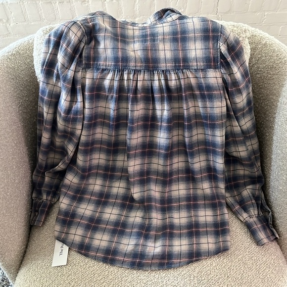 RAILS ANGELICA SHIRT NATURAL MARINE PINK - M - Picture 7 of 9